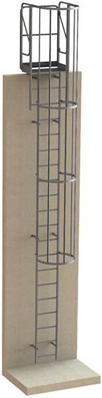 Matisère - Steigleiter aus Stahl verzinkt - Steighöhe 2,61 bis 3,70m - CRINO-SF-AG-3