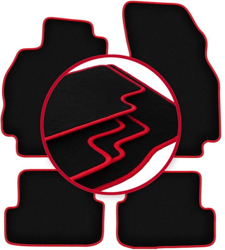 CARLUX-RED Autofußmatten für: Renault Megane II Fließheck (2002-2008)