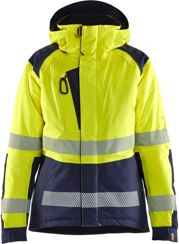 Winterjacke Hochsichtbarkeit Damen 4456 - Gelb/Navy XXXL