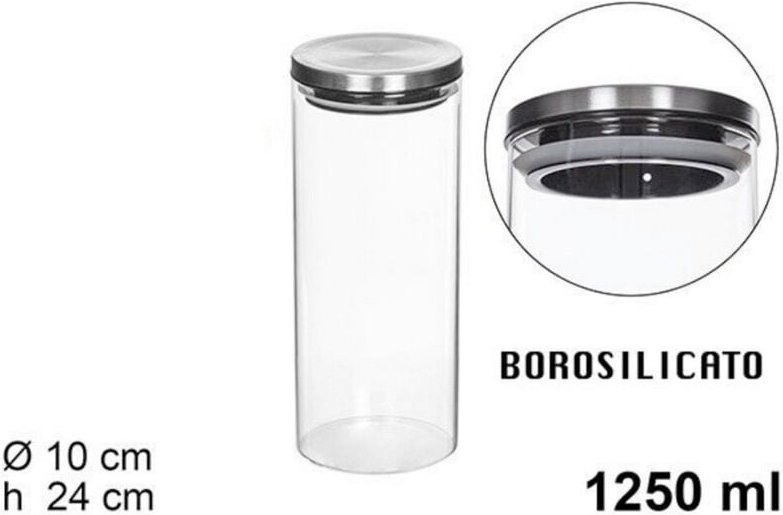 Thumbnail - Trade Shop Traesio - Trade Shop - 1250 ml vakuumverpacktes glas lebensmittel in transparentem glas müsli snack küche -