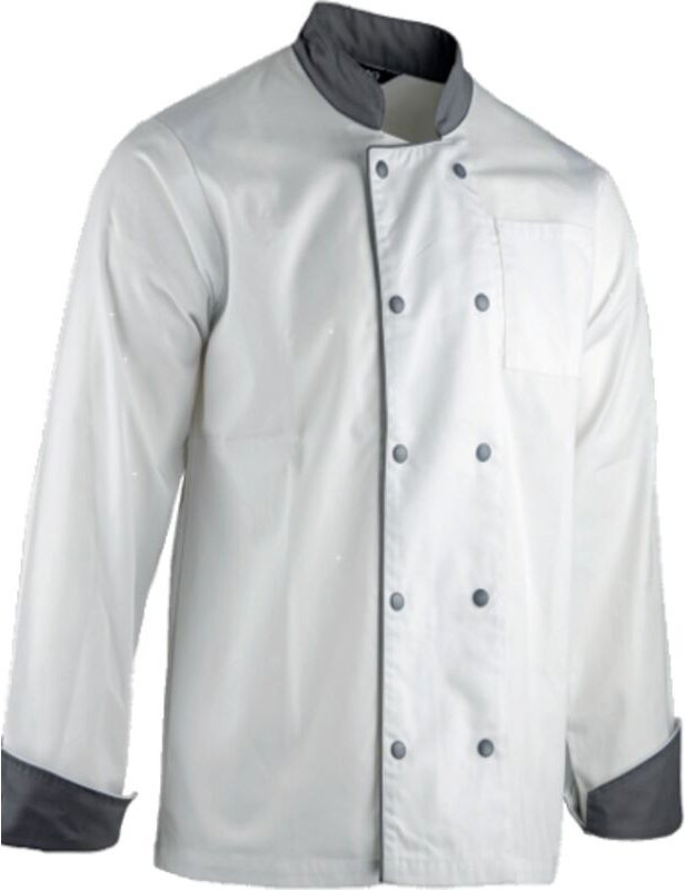 Arbeitsjacke für die Küche ML MEDAILLON C4 - WEISS/SCHWARZ XL - 5