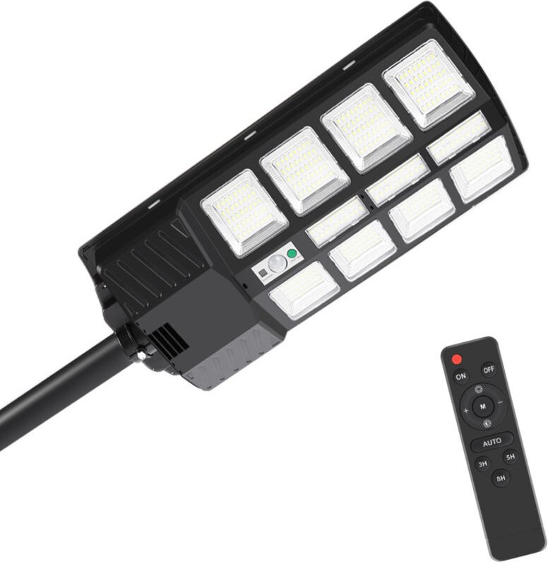 Swanew 300W Straßenlaterne Lichtmast Solar led Straßenlampe mit Bewegungsmelder