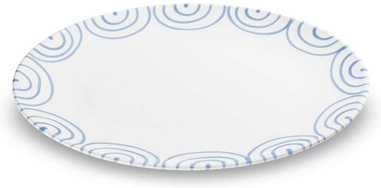 Gmundner Keramik - Blaugeflammt, Platte oval (33x26cm)