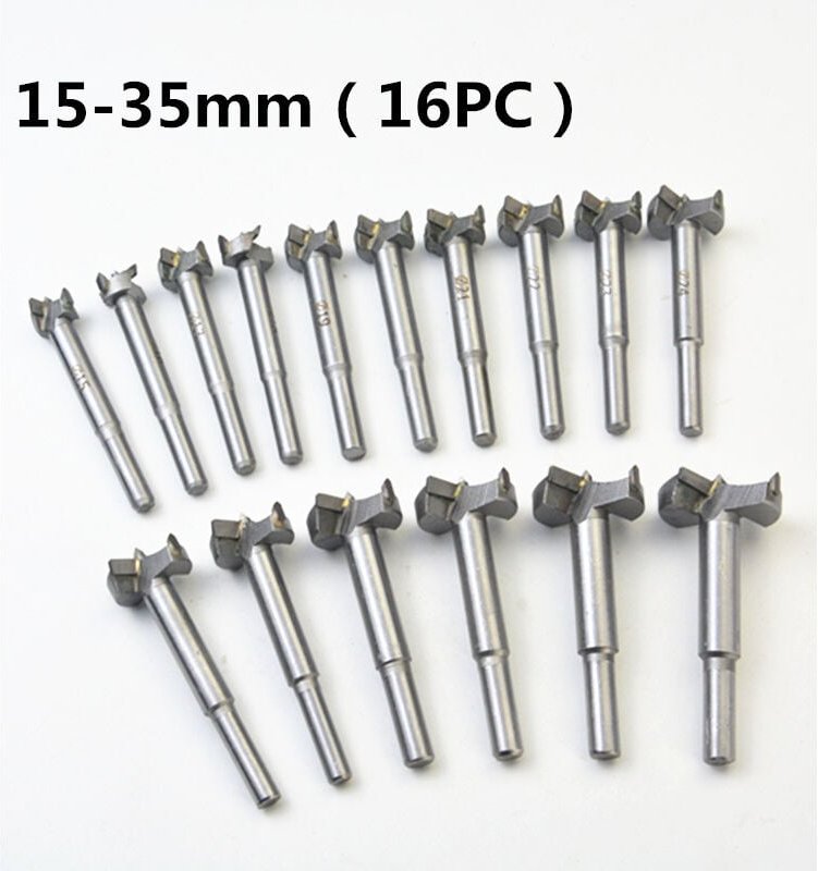 16PCS Fraise Carbure, L'installation de Portes Sphériques, Tiroirs, Mèches à Façonner Foret pour Faire Des Trous Propres...