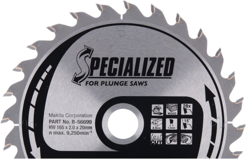 Sägeblatt für Tauchsägen 165 x 20 mm • 28 Zähne - Makita