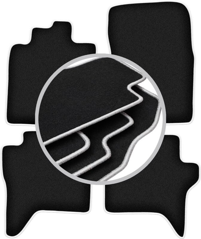 CARLUX-SILVER Autofußmatten für: Mitsubishi Pajero IV lang (2006-2018)