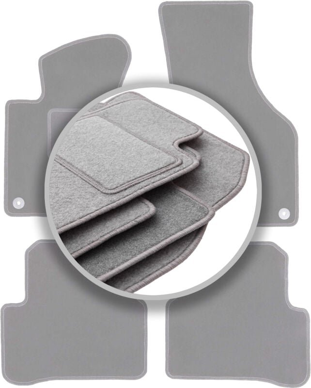 Graue Autofußmatten für: Volkswagen Passat B6 Limousine, Kombi, Variant (2005-2010)