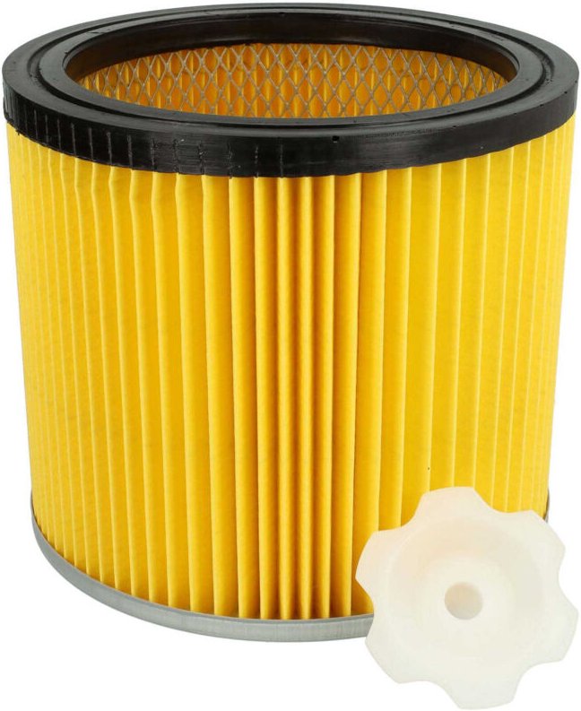 vhbw Faltenfilter kompatibel mit Bosch PAS 850 Staubsauger - Patronenfilter, Gelb Schwarz Silber