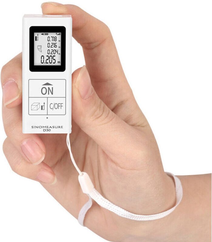 Tragbarer Laser-Entfernungsmesser, Mini-Digital-Infrarot-Messgerät mit wiederaufladbarem Akku, Messwerkzeug für den Heim...