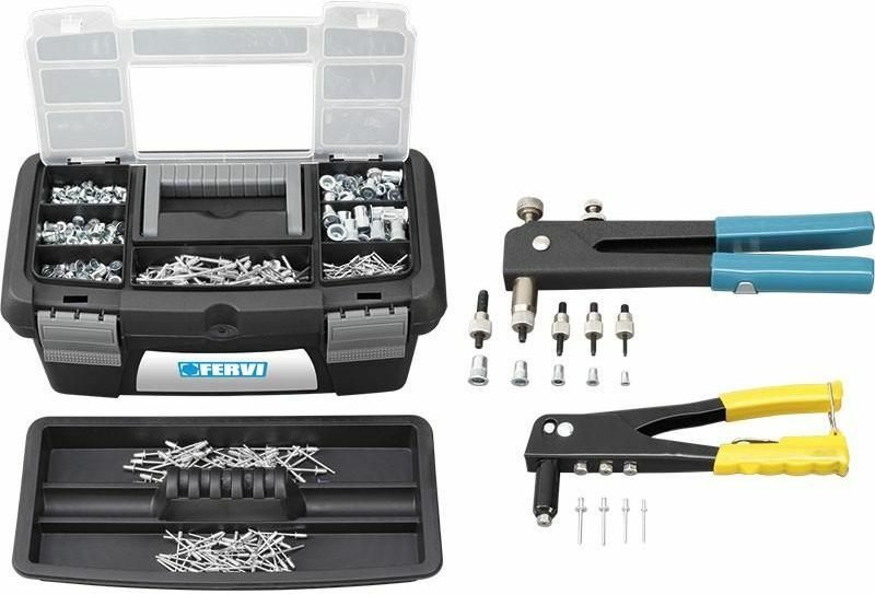 Handnietzange satz nietmaschine nieten koffer Fervi S018