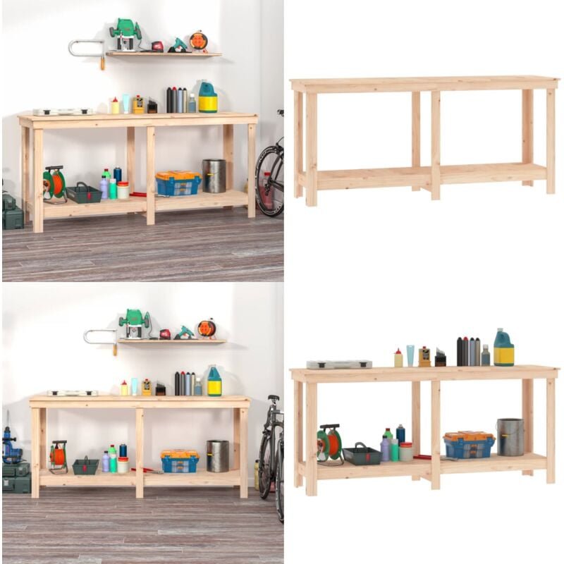 Vidaxl - Werkbank 180x50x80 cm Massivholz Kiefer - Werkbank - Werkbänke - Home & Living - Braun