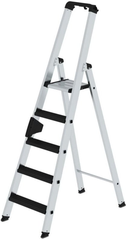 Thumbnail - Günzburger Steigtechnik - Stufen-Stehleiter einseitig begehbar mit clip-step relax 5 Stufen - 042105