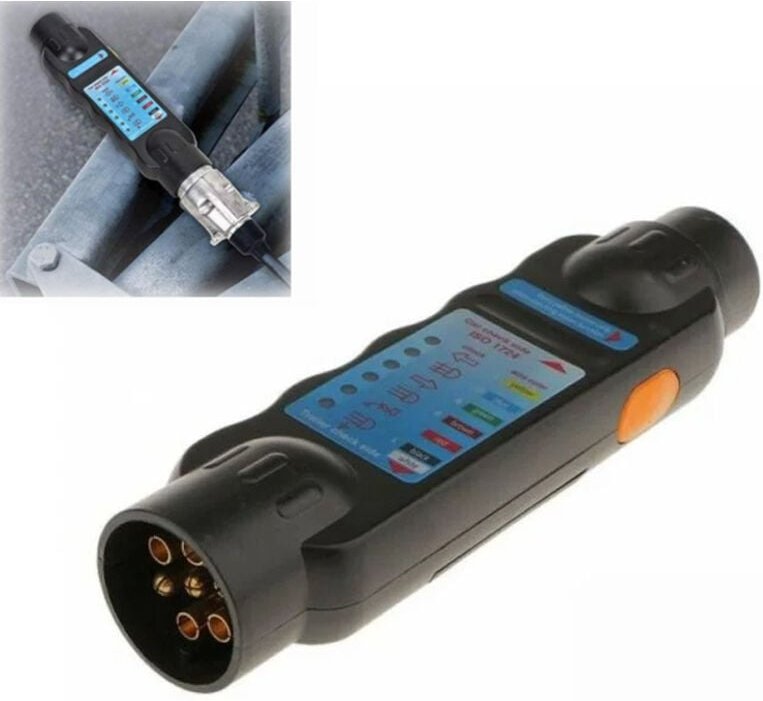 Autoanhänger-Tester, 12 V, 7-poliges Anhänger-Testwerkzeug, Verkabelungstester, Diagnosewerkzeuge, Steckdosen-Steckertes...