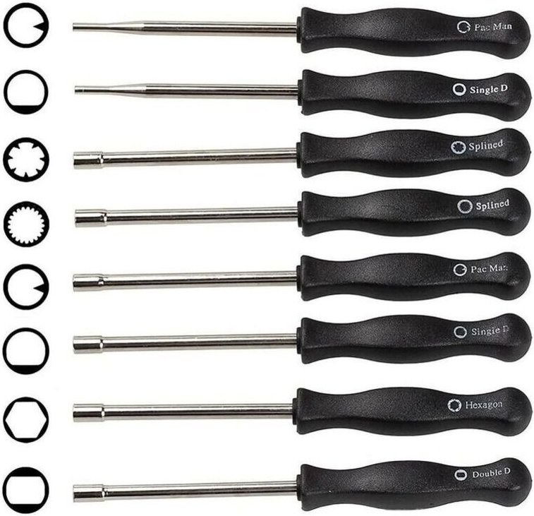 Dolaso - 8er-Set Vergaser-Einstellwerkzeug, Vergaser-Schraubendreher, Reinigung, Motorreparatur, geeignet für die meiste...