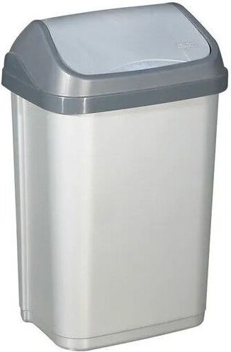 Aluminium Et Plastique - Abfalleimer Schwingdeckel 25 Liter, 45x33x20 cm, grau