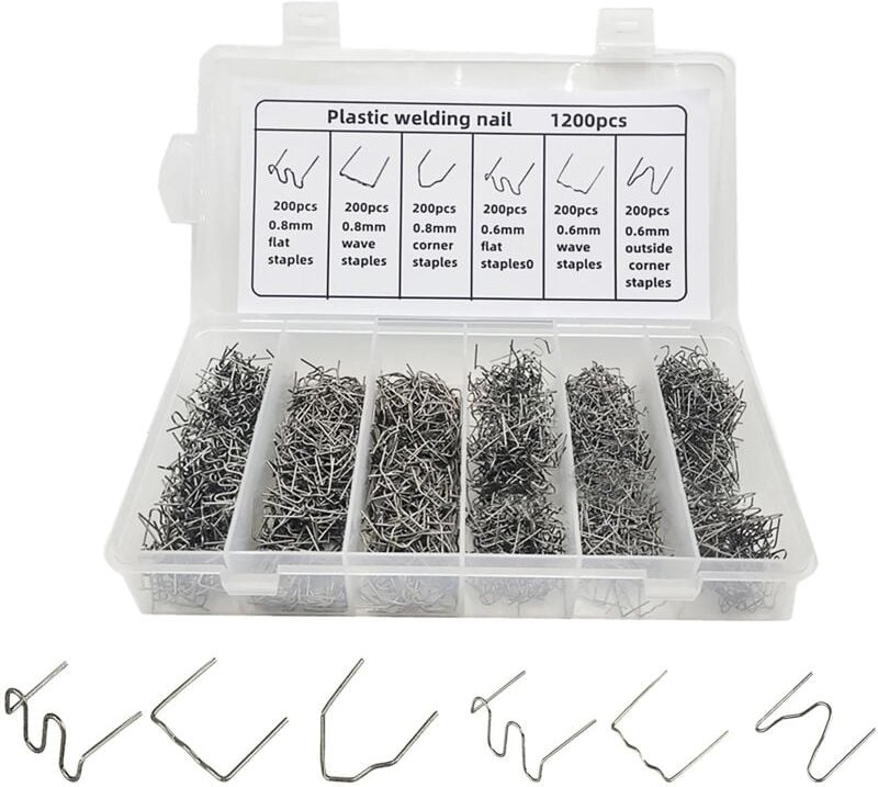 Auto-Kunststoff-Reparatur-Heißklammern für Auto-Stoßstangen-Kunststoff-Schweißreparaturen, 1200 Stück