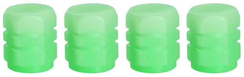 4x leuchtende ventilkappen fur autoventil - grun