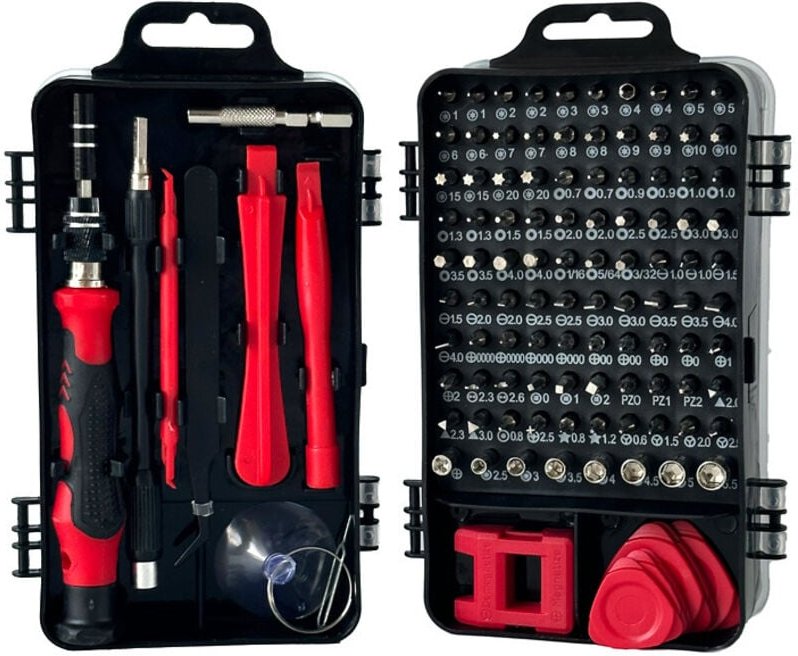 115-in-1-Mini-Schraubendreher-Set (rot) Präzisions-Schraubendreher-Set für Waschmaschine, Klimaanlage, Kühlschrank, Elek...