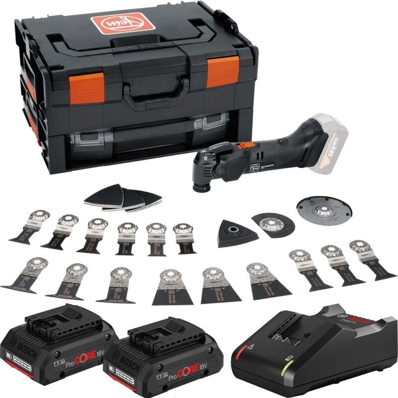Fein - Akku-MULTIMASTER amm 500 Plus top black edition as / 2x 4,0 Ah Akku ProCORE + Ladegerät in L-Boxx