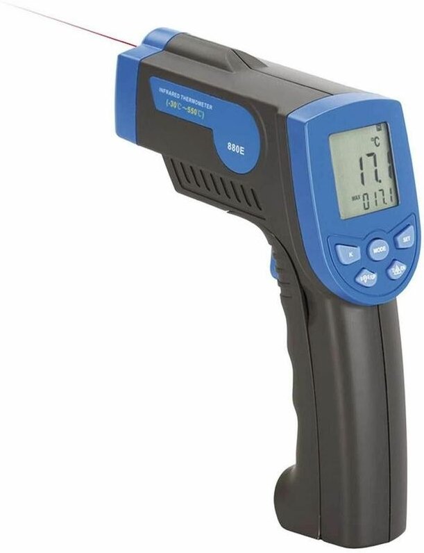 Fervi - thermometer infrarot digital laser temperatur messgerät mit laserpointer