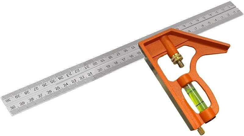 Kombinationswinkel – 300 mm multifunktionales verstellbares Lineal – 12-Zoll-Winkelmesswerkzeug mit Wasserwaage und prak...