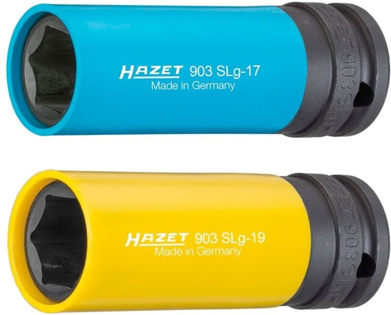 Hazet 903SLG/2 1/2" Alufelgen Nüsse SW 17 19 2-tlg Schlag- Maschinenschrauber Steckschlüssel-Einsätze