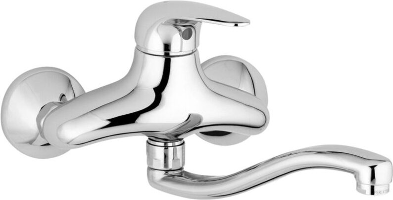 Paffoni - Wand-Einhand-Spültischbatterie Serie Duemila DU161CR Verchromt - Messing