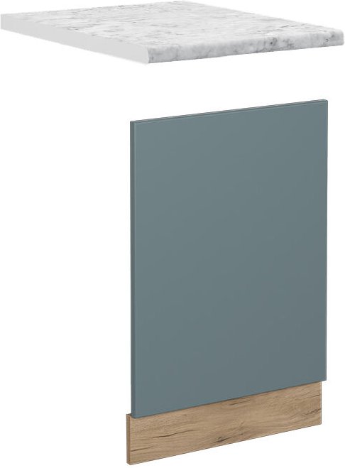 Vicco - Frontblende R-Line, Blau-Grau, 45 cm , ap Marmor