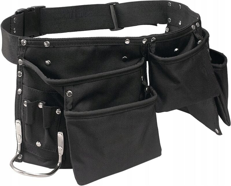 Thumbnail - Dachdecker-Werkzeuggürtel Mit Hammerhalter, 11 Nylontaschen