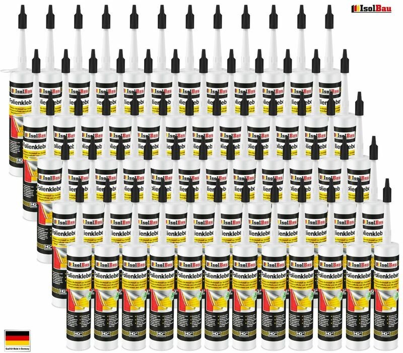 Folienkleber set Dichtkleber Profi Auspresspistole Dampfsperre Dampfsperrfolie Bitte wählen Sie:: 60 x Folienkleber (10,...