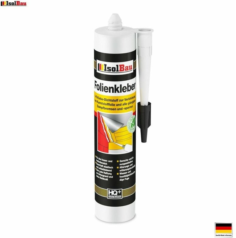 Isolbau - Folienkleber set Dichtkleber Profi Auspresspistole Dampfsperre Dampfsperrfolie Bitte wählen Sie:: 1 x Folienkl...