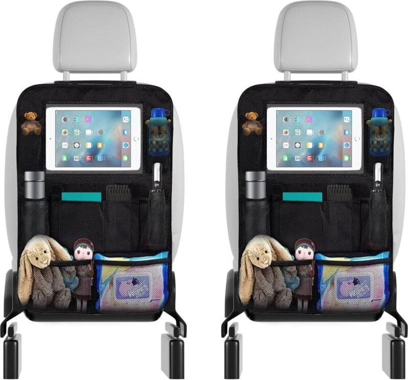 Thumbnail - Lablanc - Kinder-Auto-Organizer, 2 Stück Kinder-Auto-Rückenlehnenschutz mit 10-Zoll-iPad-Tasche, 10 Taschen Autositzschu...