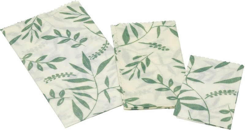 KitchenCraft Natural Elements Set de 3 Einwickelpapiere de Kitchen Wraps Reusable Vegan de Organic Cotton Free de PVC an...