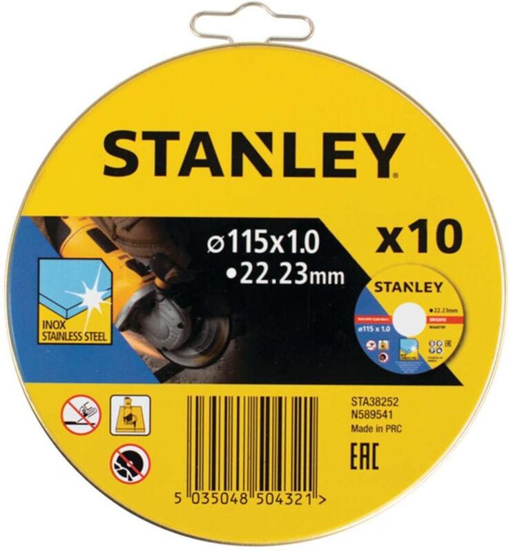 Stanley - Set mit 10 INOX-Trennscheiben STA38252-XJ (ø 115 mm)