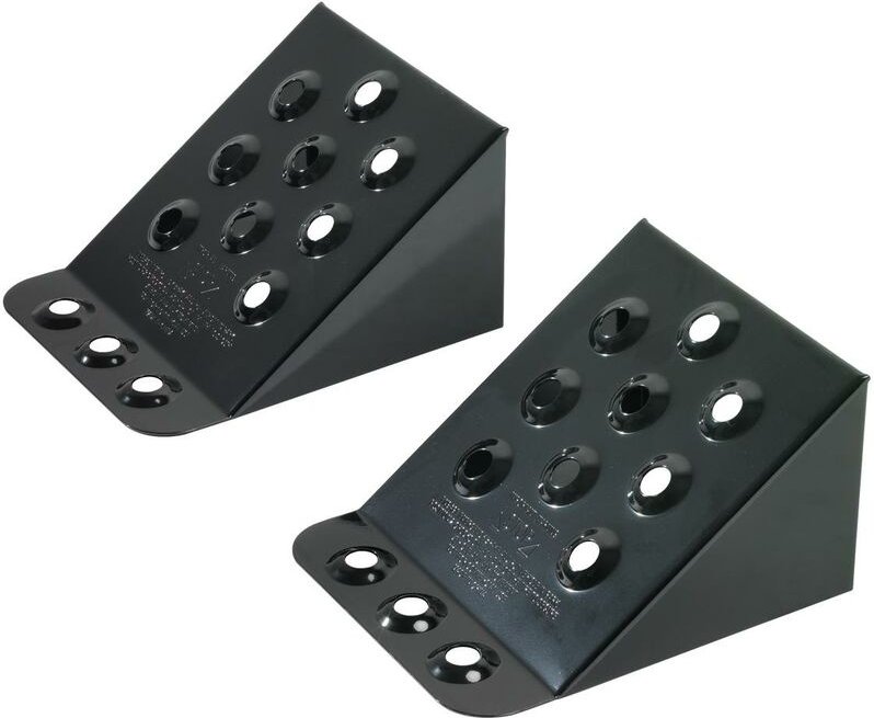 Paar Metall-Radkeile pl 230 x 220 x 125 mm