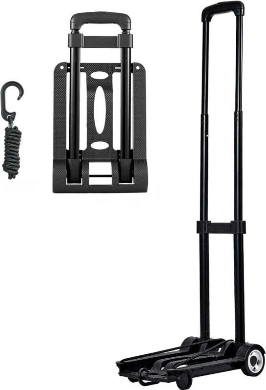Mophorn Klappbare Sackkarre mit 50 kg Tragfähigkeit, Transportwagen mit 2 Rädern und elastischem Seil, vielseitiger Roll...