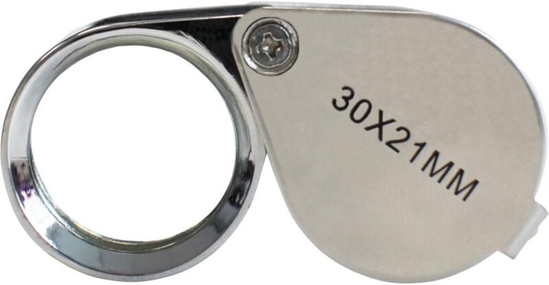 Juwelierlupe - Vergrößerungsglas 30 x 21 mm Schmuck Antiquitäten Okularlinse - 30-fache Taschenlupe - Klappglas - Botani...