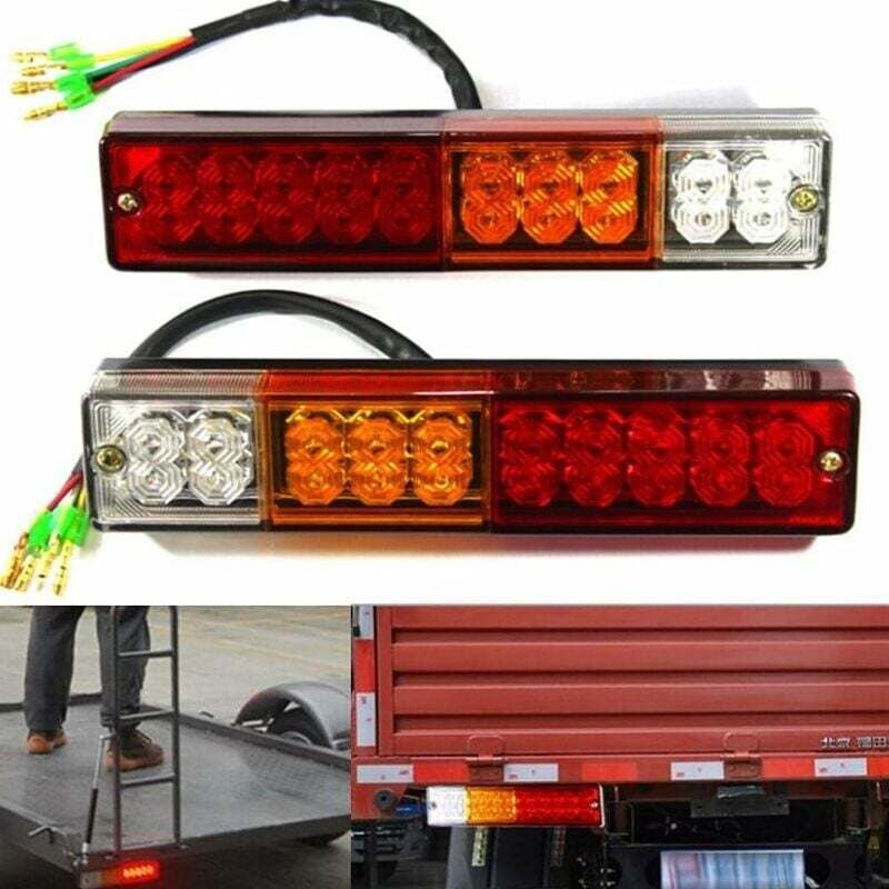 Thumbnail - Stück 12 v LED-Anhängerleuchten, universelle LED-Rückleuchten, 20 LED-Rückfahrleuchten, Brems-Blinker-Beleuchtung, Rückl...