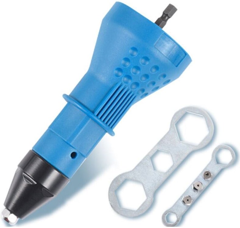 Sollbry - Nietwerkzeug, professionelles elektrisches Nietpistolen-Zubehör, kabelloses Nietbohrer-Adapter-Einsatzwerkzeug