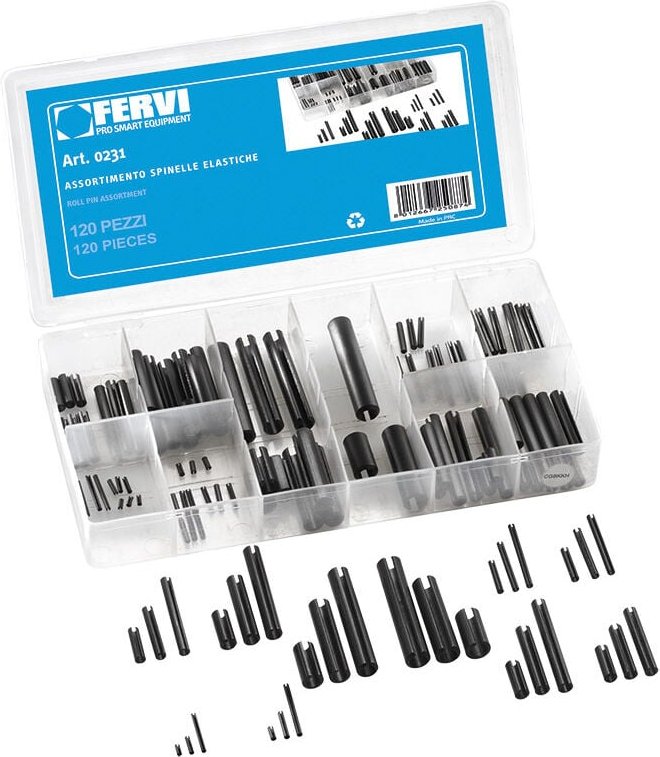Fervi - hohlsplinte hohlspannstifte spannstifte sortiment 120TLG 0231