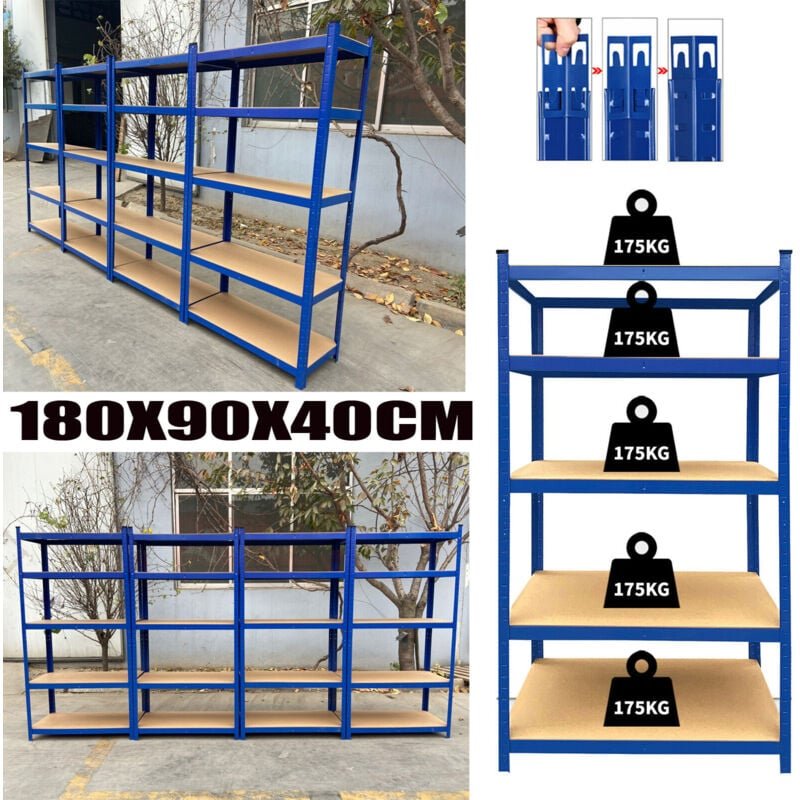 Neu Lagerregal Schwerlastregal Werkstattregal Metall Regal Kellerregal 875kg