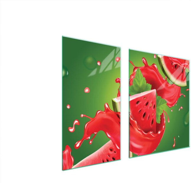 GLASSCHUTZPLATTE FÜR HERD 90x52 WASSERMELONE