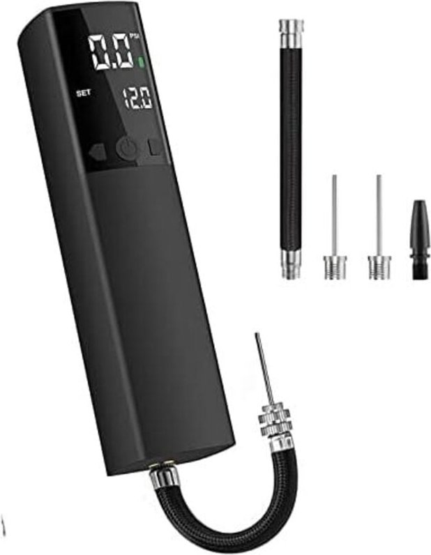 Elektrische Ballpumpe, schnelles Aufpumpen mit LCD-Druckanzeige für Fußball, Basketball, Rugby