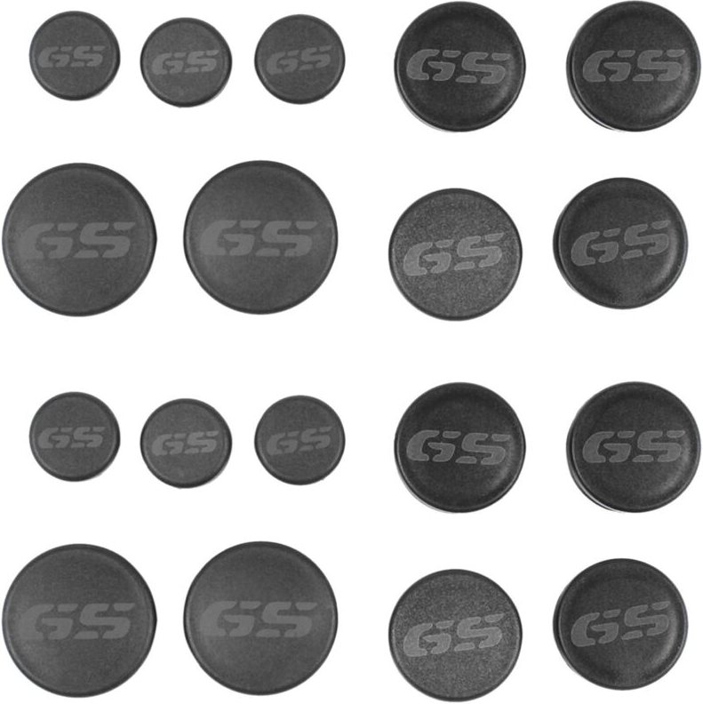 Tlily - 18 Stücke Rahmen Loch Kappen Abdeckung Plug Set für R1200Gs R1200 Gs Adventure 2017-2019