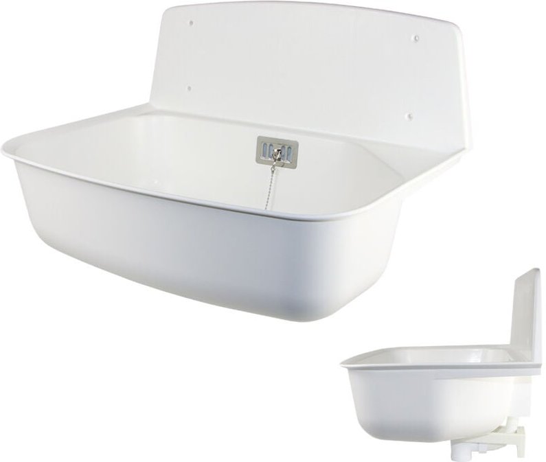 Thumbnail - Haas Kunststoff Ausgussbecken Marion, Abflussbecken weiss, Komplett Set, 6200