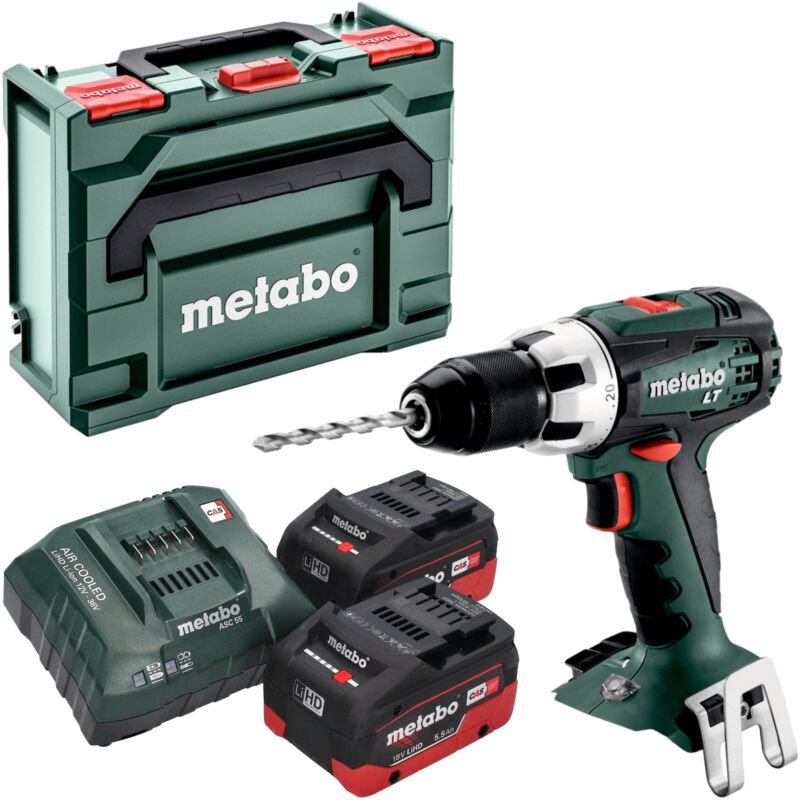 Metabo BS 18 LT Akku Bohrschrauber 18 V 60 Nm + 2x LiHD Akku 5,5 Ah + Ladegerät + metaBOX
