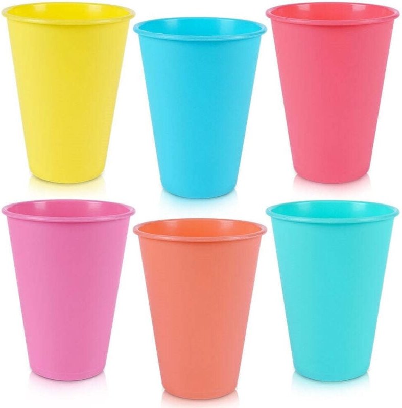 Reusable mugs in durable plastic several colors