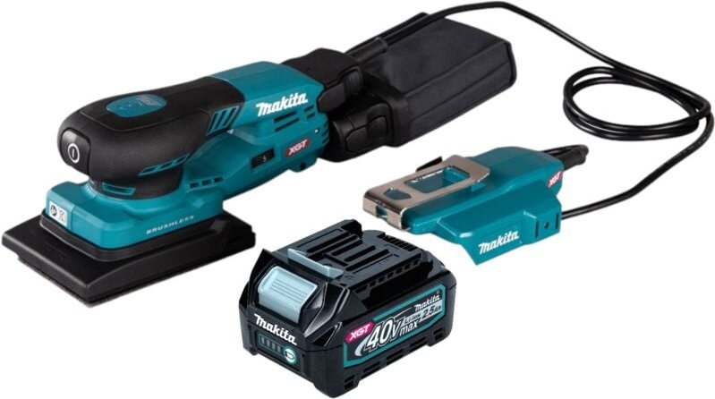 Makita BO 005 CGD1 Akku Schwingschleifer 40 V max. 80 x 130 mm 3,0 mm Hub Brushless + 1x Akku 2,5 Ah - ohne Ladegerät