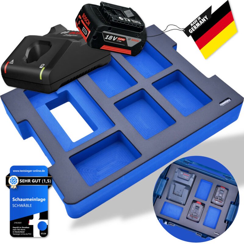 Schaumeinlage Schaumstoffeinlage Bosch Akku-Starter-Set GAL18-40 4-5Ah - Schwäble