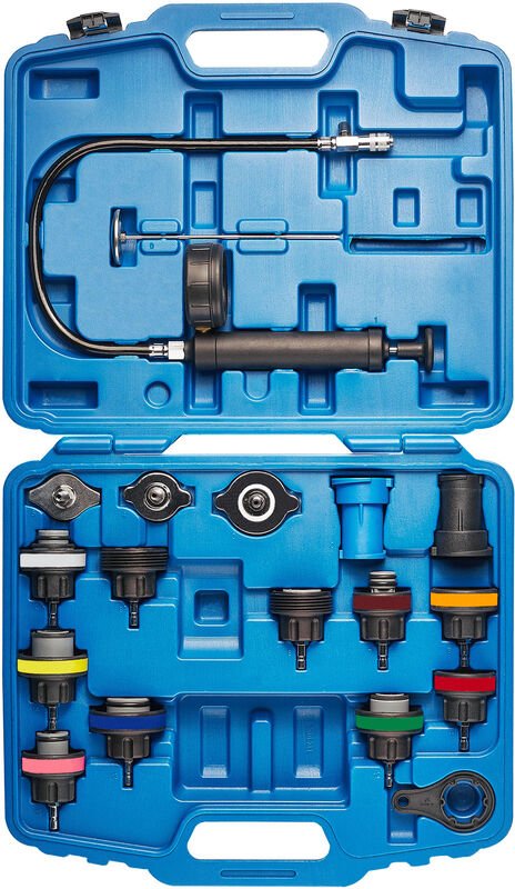 KRAFTPLUS K.221-7718 Kühlsystem Abdrückgerät Tester Kühler Zylinderkopf Prüfgerät Kühlmittel Kühlsystemtester